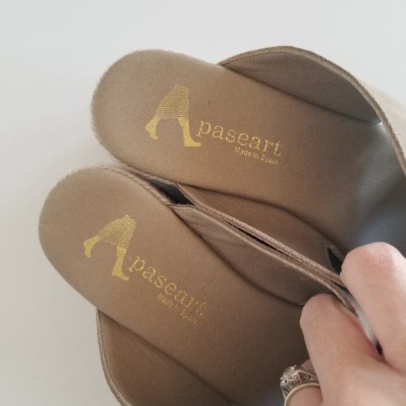 Paseart Ombre Leather Espadrille Wedge Sandal 8.5 - Picture 2 of 6